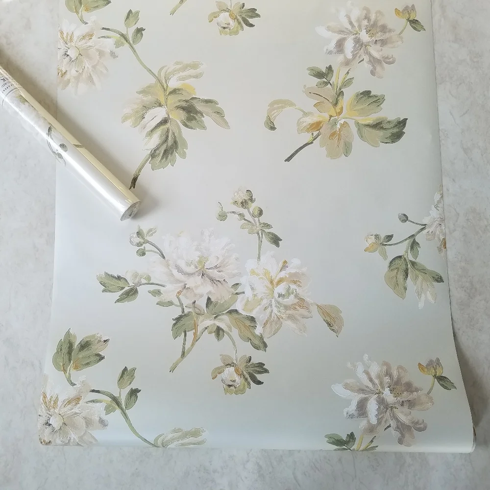 Wallpaper Handpainted Cream Rose